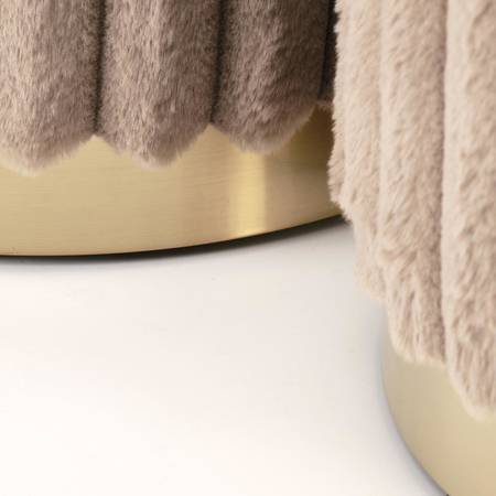 Zestaw 2 puf MIRELLA - Cappuccino