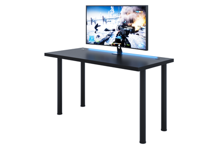 Biurko Gamingowe X LED 120 cm komputerowe biurowe szkolne - Czarny