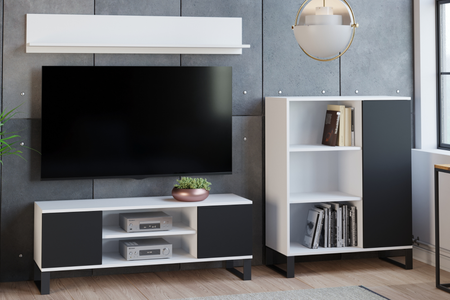Półka SHELF ścienna wisząca 100 cm - Biały
