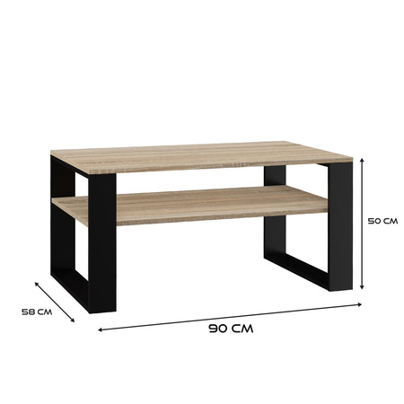 Stolik kawowy MODI Dąb sonoma / czarny