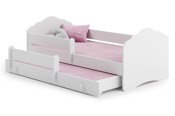 Łóżko podwójne FALA II 160x80 - Białe