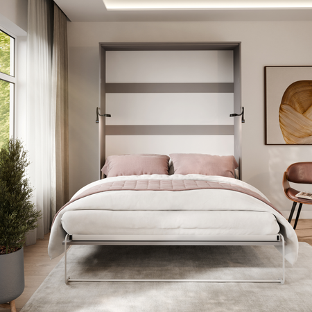 Półkotapczan pionowy rozkładany VERTO 160x200 składany w szafę - Szary