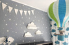 Zestaw 3 Półek dziecięcych CHMURKI białe