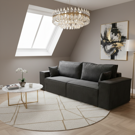 Kanapa CELESTIA z funkcją spania - Grafitowy