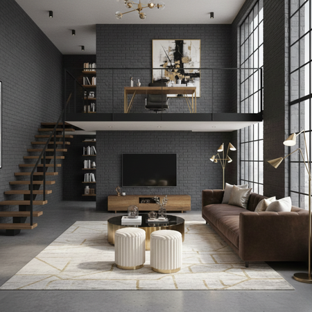 Zestaw 2 puf MIRELLA - Kremowy 