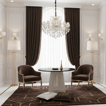 Stół okrągły VELORE 100 cm - Czarny Mat