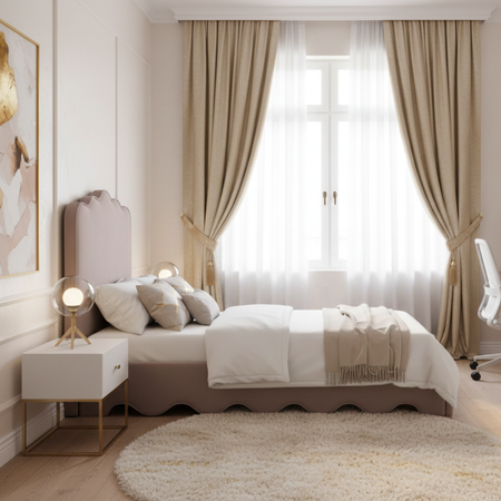 Łóżko ORIO 90x200 cm - Beżowy