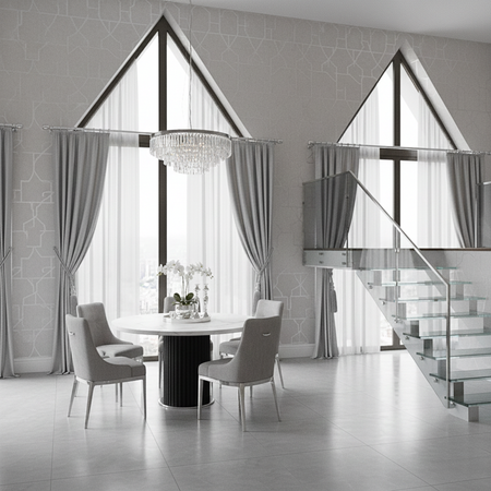 Stół okrągły VENTI 75 cm - Biały Marmur