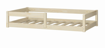 Łóżko podłogowe niskie NORDI 180x90 cm - Naturalne Drewno