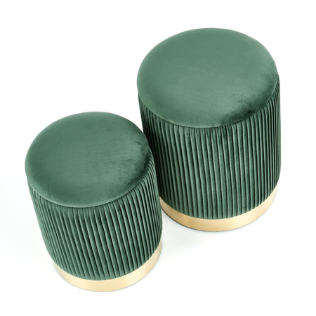 Zestaw 2 puf MARINE - Zielony