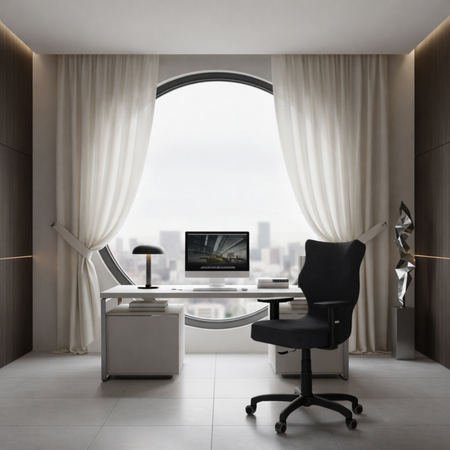 Krzesło obrotowe PRESTIO 6 - Grafitowe / Noga Czarna