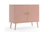 Komoda MELI dwudrzwiowa skandynawska - kolor Róż 