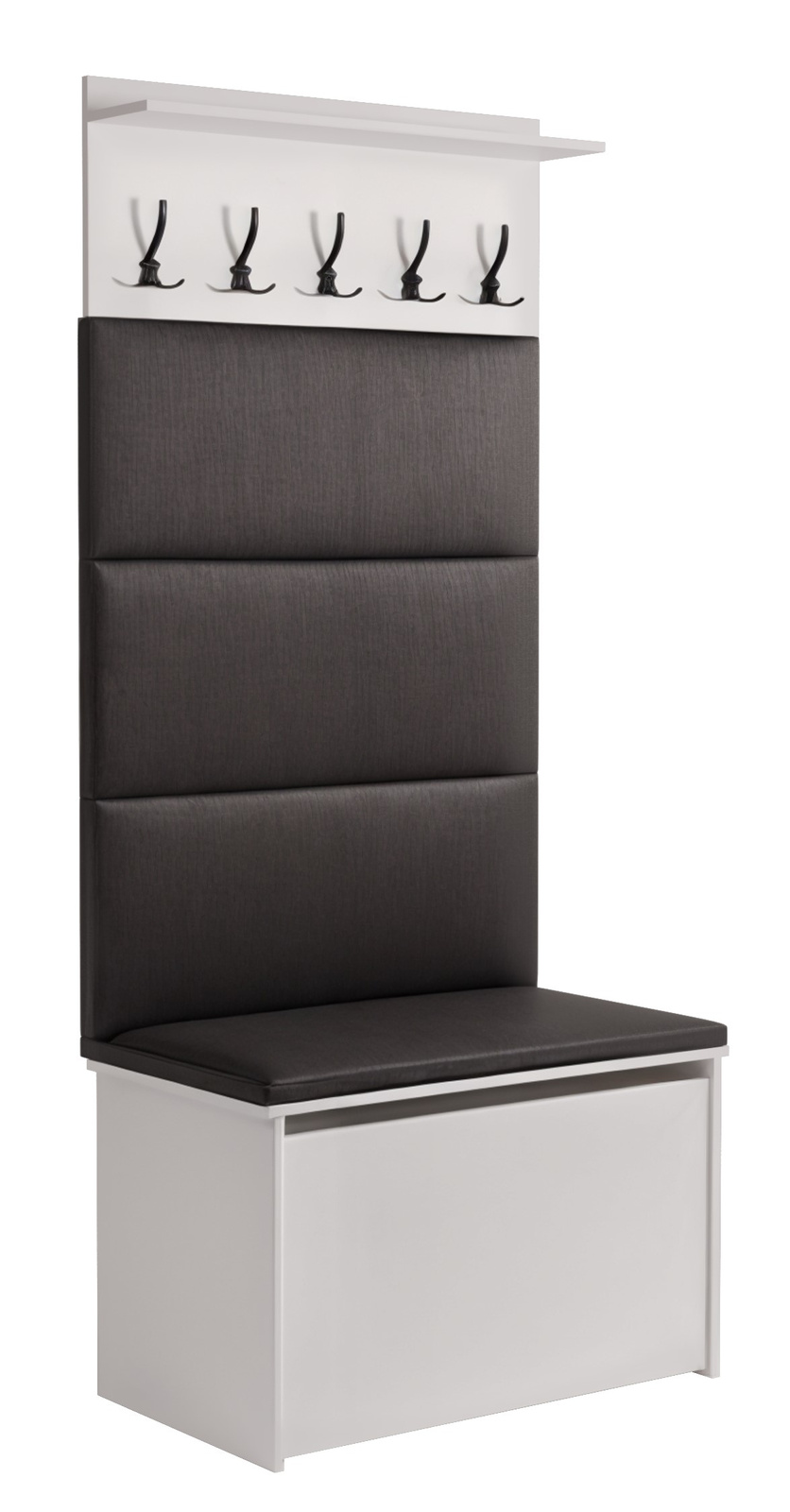 Szafka na buty z siedziskiem i wieszakiem ANDY panele grafit