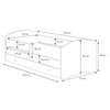 Łóżko dziecięce LUK 140x70 barierka szuflada - Biały