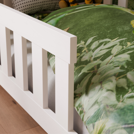 Łóżko Domek DUBI dziecięce 160x80 z materacem - kolor Biały