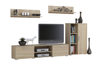 Zestaw mebli do salonu SOFEN komoda, szafka RTV, półki - Dąb Sonoma