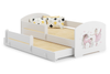 Łóżko dziecięce podwójne wysuwane LUK II 160x80 - Dziewczynka z jednorożcem