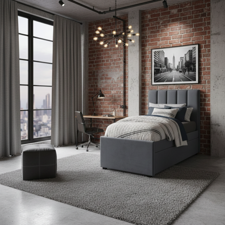 Łóżko ASTRA 90x200 cm - Popielaty