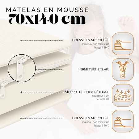 Materac piankowy 140x70cm