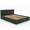 Łóżko podwójne tapicerowane VALENTINO 160x200 pojemnik na pościel - Butelkowa Zieleń