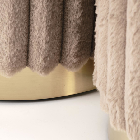 Zestaw 2 puf MIRELLA - Cappuccino