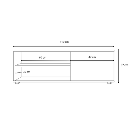 Szafka RTV VIVA 110 cm - Biały