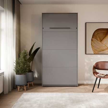 Półkotapczan pionowy rozkładany VERTO 90x200 składany w szafę - Szary