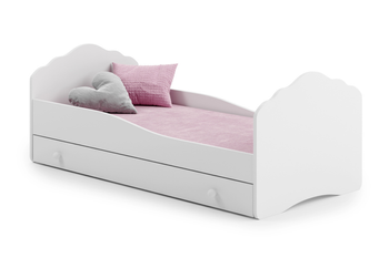 Łóżko dziecięce FALA 140x70 szuflada - Biały