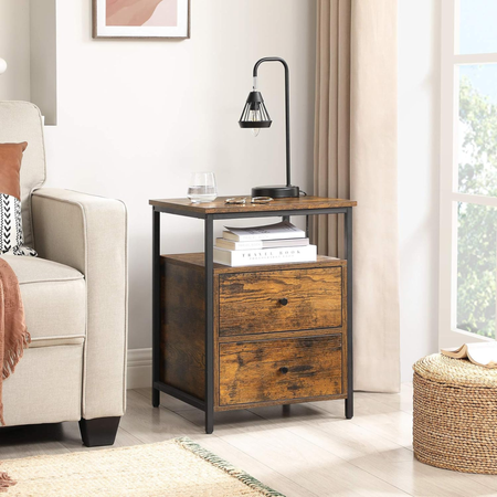 Stolik szafka RUSSELL 4  - Ciemny brąz