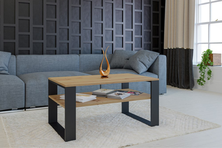 Stolik kawowy Ława MODI - Dąb Artisan / Czarny