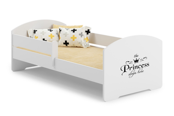 Łóżko pojedyncze LUK 160x80 z barierką - Princess