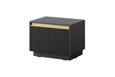 Stolik nocny PRESTIGE 54 cm - Czarny / Złoty