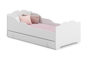 Łóżko dziecięce pojedyncze ANNA 160x80 z szufladą - Białe