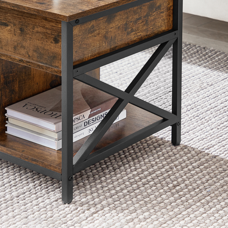 Stolik kawowy RUSSELL 6 - Ciemny brąz