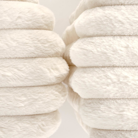 Zestaw 2 puf MIRELLA - Kremowy 