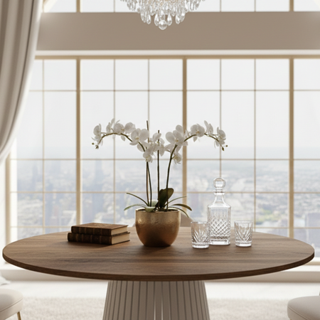 Stół okrągły VELORE 75 cm - Dąb Lefkas