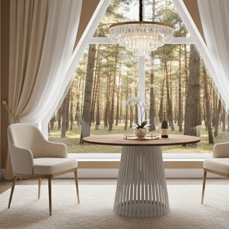 Stół okrągły VELORE 100 cm - Dąb Lefkas