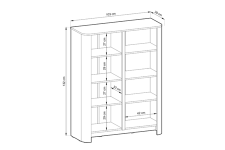 Komoda BALI 103 cm - Dąb Vicenza