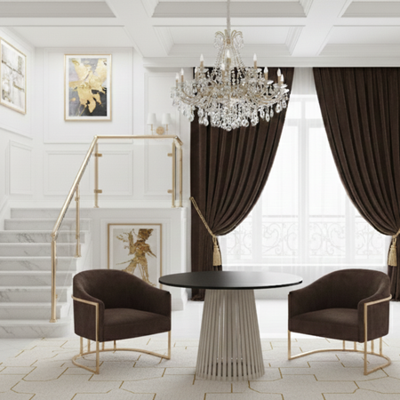 Stół okrągły VELORE 100 cm - Czarny Mat