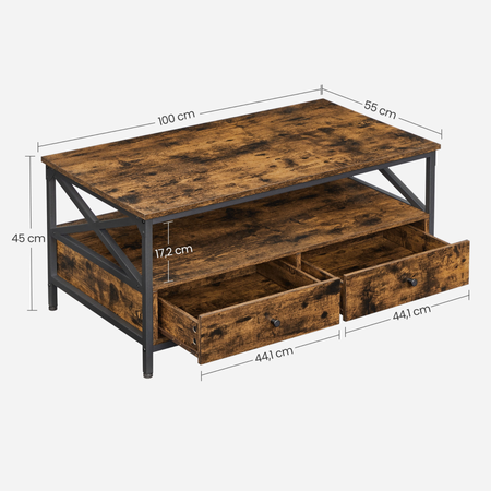 Stolik kawowy  RUSSELL 5 - Ciemny brąz