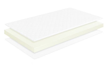 Materac piankowy 200x80x9 cm pikowany pokrowiec