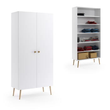 Szafa MELI + 5 półek - kolor Biały