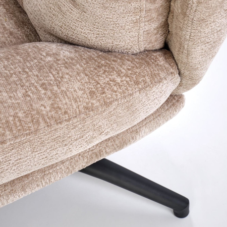 Fotel AMARO z podnóżkiem funkcja kołyski - Beżowy