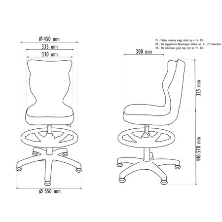Krzesło dziecięce LUMI 4 - Goal / Noga Czarna