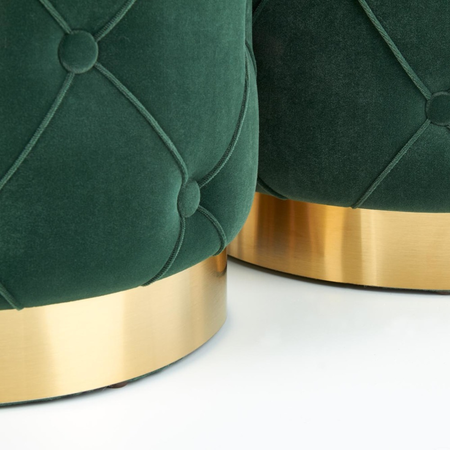 Zestaw 2 puf ELEY - Zielony