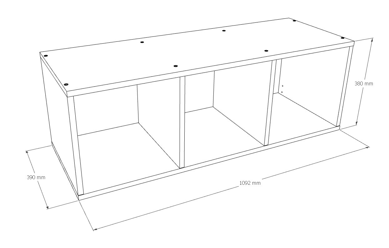 Regał modułowy MODUS biały 3x1