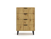 Komoda KANDI z 4 szufladami - kolor Dąb artisan