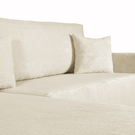 Narożnik ELVAR PRAWO/LEWO STRONNY - Kremowy