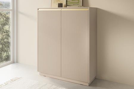 Komoda PRESTIGE 104 cm - Beżowy / Złoty 