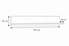 Półka SHELF ścienna wisząca 155 cm - Dąb Sonoma